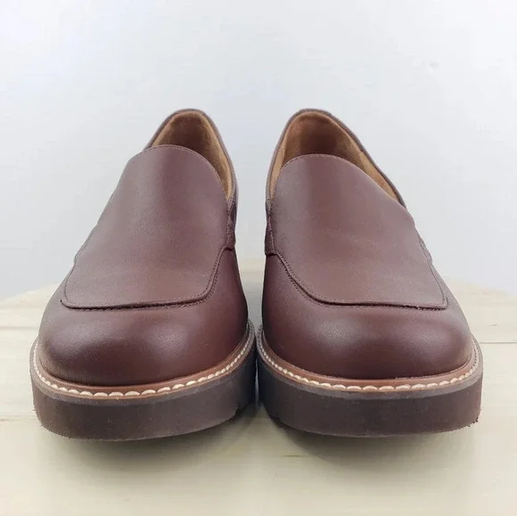 Naturalizer Cabaret Loafer Size 10M Brown Platform Shoes 90s Y2K Academia Preppy - Picture 6 of 12